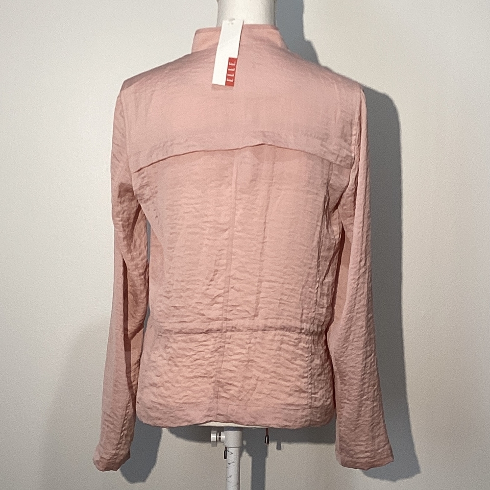 Elle Light Pink Ruffle Utility Jacket - Picture 3 of 4